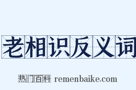 老相识反义词是什么意思的图片